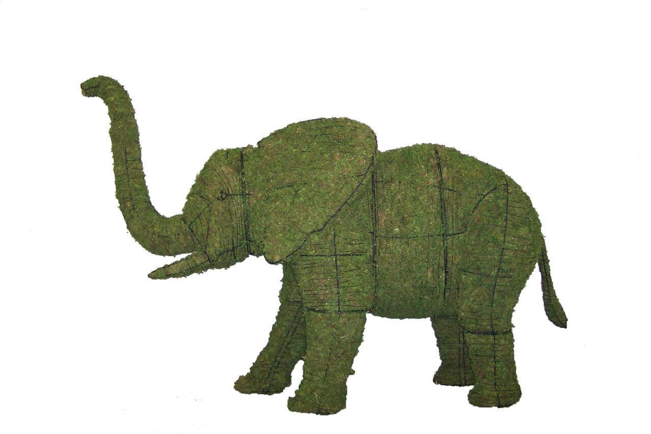 Elephant 27", 48", 68" and 89" Topiary Sculpture - Wire Frame or Moss Filled - $99.99 - $2,171.99
