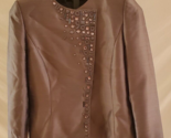 Tahari Arthur S Levine Luxe Gray Jeweled Jacket Blazer Size 8 - £15.81 GBP