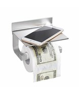 Toilet Roll Holder Without Drilling Aluminum with Mobile Phone Storage - £11.41 GBP