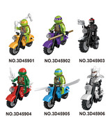 6pcs Ninja Turtle Motorcycle Model Toy Garage Kit Gift - £12.70 GBP