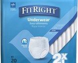 FitRight Adult Incontinence Underwear, Heavy Absorbency, XX-Large, 68-80... - $22.43