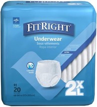 FitRight Adult Incontinence Underwear, Heavy Absorbency, XX-Large, 68-80... - £17.64 GBP