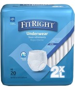 FitRight Adult Incontinence Underwear, Heavy Absorbency, XX-Large, 68-80... - £17.72 GBP