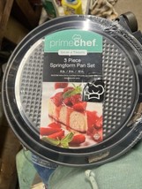 Primechef Simple Treats 3Pc Springform Pan Set Non-Stick Coating Dishwas... - $11.99