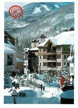 Beaver Creek&#39;s Pedestrian Village Postcard snowscape mountains Colorado - £7.75 GBP