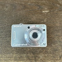Sony Digital Camera Cybershot DSC-W55 7.2MP Silver For Parts - £17.02 GBP