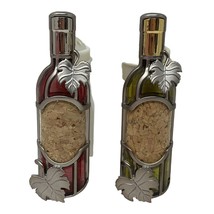 Bath &amp; Body Works Wallflower Cork Wine Bottle Plug In Red Green Set of 2 - £15.25 GBP