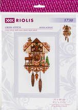 RIOLIS Counted Cross Stitch Kit 9.75&quot;X15.75&quot;-Cuckoo Clock (14 Count) - $27.08