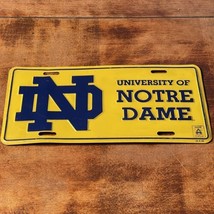 Early 90s University Of Notre Dame Embossed Car License Plate - £7.91 GBP