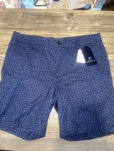 Ben Sherman Men&#39;s Blue Floral Chino Shorts Stretch Regular Fit 34 NWT. 5 - $24.74