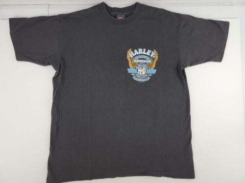 Primary image for Vintage 90s 1994 Hal's Harley Davidson Milwaukee WI Black T-Shirt Large USA Made