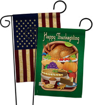 Thanksgiving Feast - Impressions Decorative USA Vintage - Applique Garde... - £24.75 GBP