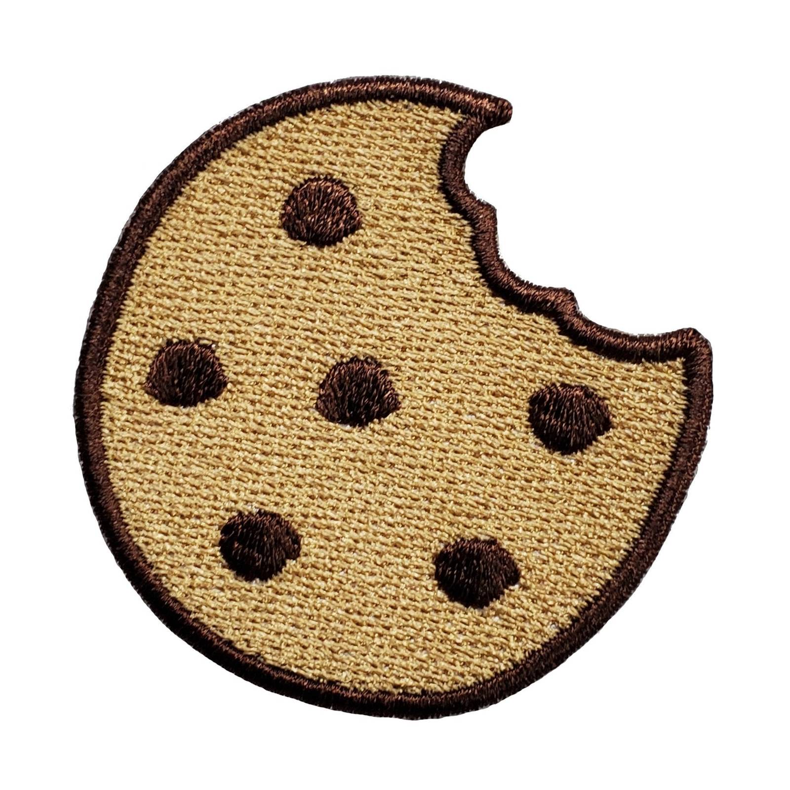 Chocolate Chip Cookie Embroidered Applique Iron On/Sew On Patch 2&quot; x 2&quot; ... - $3.97
