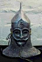 Medieval Knight Mask Ottoman Empire Helmet 16Ga full face helmet With ch... - £531.46 GBP
