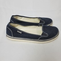 Crocs Hover Women’s Shoes Size 8 Black Canvas Slip On Flats Comfort 1194... - $22.76