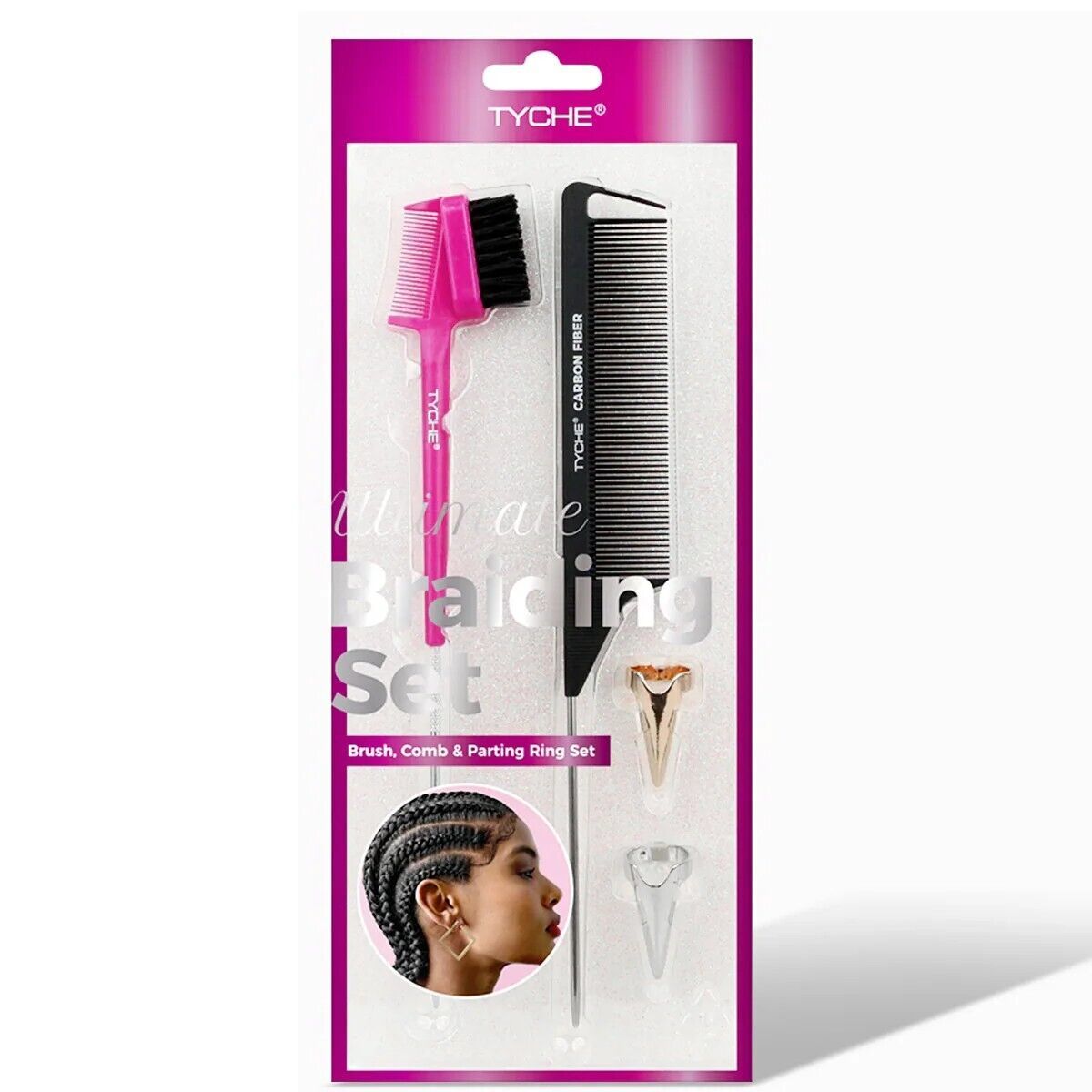 ABSOLUTE HOT EDGE &amp; BRAIDING KIT (EDGE BRUSH, COMB, &amp; PARTING RINGS) #ST... - $3.59