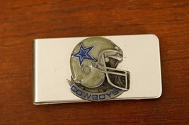 Vintage Advertising Dallas Cowboys Helmet NFL Football Team Metal Money Clip - £15.52 GBP
