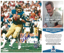 Dan Fouts signed San Diego Chargers football 8x10 photo Beckett COA proof auto - £85.44 GBP