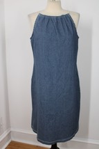 NWT J McLaughlin L Blue Knit Denim Maria Rope Strap Halter Dress - £52.07 GBP