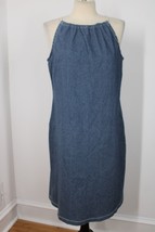 NWT J McLaughlin L Blue Knit Denim Maria Rope Strap Halter Dress - £49.66 GBP