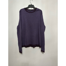 Westzeroone Mens Pullover Sweater Purple Crew Neck Long Sleeve Cotton XL... - £37.11 GBP