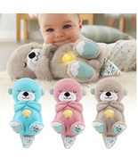With Breathing Movement Soothing Sleeping Otter Toy Musical Stuffed Baby... - $31.44 CAD