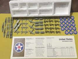 Axis &amp; Allies Game Replacement Pieces United States Full Set 75 Pcs + Ch... - $426.91 MXN