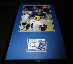 Michael Strahan Framed 11x17 Game Used Jersey &amp; Photo Display Giants Fav... - £54.17 GBP