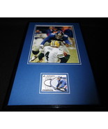 Michael Strahan Framed 11x17 Game Used Jersey &amp; Photo Display Giants Fav... - £54.48 GBP