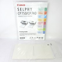 Canon Selphy Printer Manual CP750 CP740 + 5 Sheets Post Card Photo Paper - £6.35 GBP