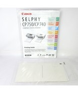 Canon Selphy Printer Manual CP750 CP740 + 5 Sheets Post Card Photo Paper - £6.30 GBP