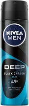 Nivea Men Deep Black Carbon Beat Antiperspirant Spray 150ml Free Shipping - $10.88