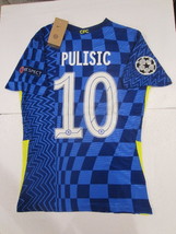 Christian Pulisic Chelsea FC UCL Match Slim Blue Home Soccer Jersey 2021-2022 - $90.00