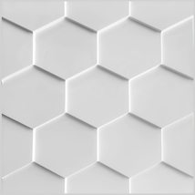 Dundee Deco 3D Wall Panels - Modern Honeycomb Paintable White PVC Wall Paneling  - £5.88 GBP