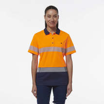 KingGee Womens Workcool Hyperfreeze Spliced Polo With Segmented Tape K44224 - $54.95