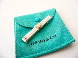 Tiffany Co 18K Silver Tie Clip Signature Money Clip Man Jewelry Gift Pouch 925 - £374.09 GBP
