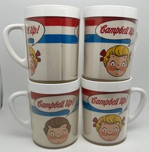 4 Campbell’s Soup Vintage Campbell Up Plastic Cups Mugs by West Bend Thermo-Serv - £9.08 GBP