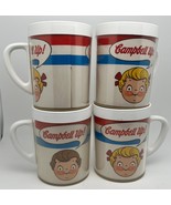 4 Campbell’s Soup Vintage Campbell Up Plastic Cups Mugs by West Bend The... - £9.11 GBP