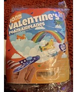 60 Valentines Day Foam Airplanes Greeting Cards for Kids Valentine’s Party - $12.75