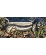 Vintage Cast Iron Dachshund Weiner Dog Boot Scraper Shoe Door Stop - $99.00