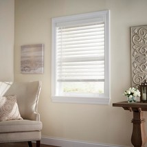 Home Decorators 64in White Cordless Premium Faux Wood 2.5 in Blinds - $44.55