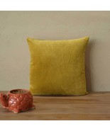 Golden Mustard Cotton Velvet Cushion Cover - $342.12 MXN+