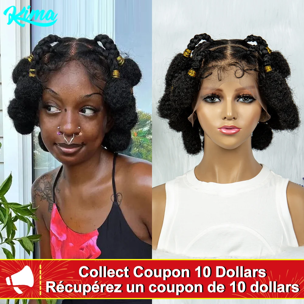 New Style Bantu Knot Braided Wigs Synthetic HD Full Lace Wig For Black Wom - £111.27 GBP