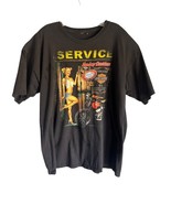 Harley Davidson Men’s Size L Black T-Shirt Pinup Girl Garage London Kent... - $415.52 MXN