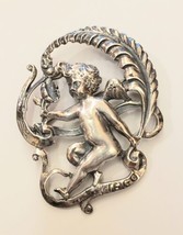 925 Sterling silver Virgo Zodiac  Angel  Brooch - $45.82