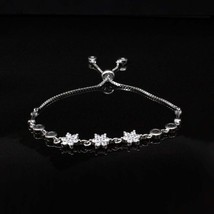 Cute CZ 925 Sterling Silver Bracelet for Girls in platinum finish - £26.73 GBP