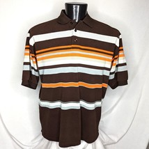 Men&#39;s Polo Shirt Old Skool Jeans Polo for Men Brown Large - £7.59 GBP