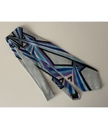 Rush Limbaugh No Boundaries Tie Abstract Multicolor Geometric Grey Silve... - $515.00 MXN