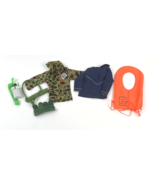 Vintage Mego Action Jackson Clothing Lot Camo Navy Life Vest Accessories - £15.02 GBP