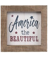 America The Beautiful Wood Wall Decoration Home Decor 4th of July - £8.59 GBP